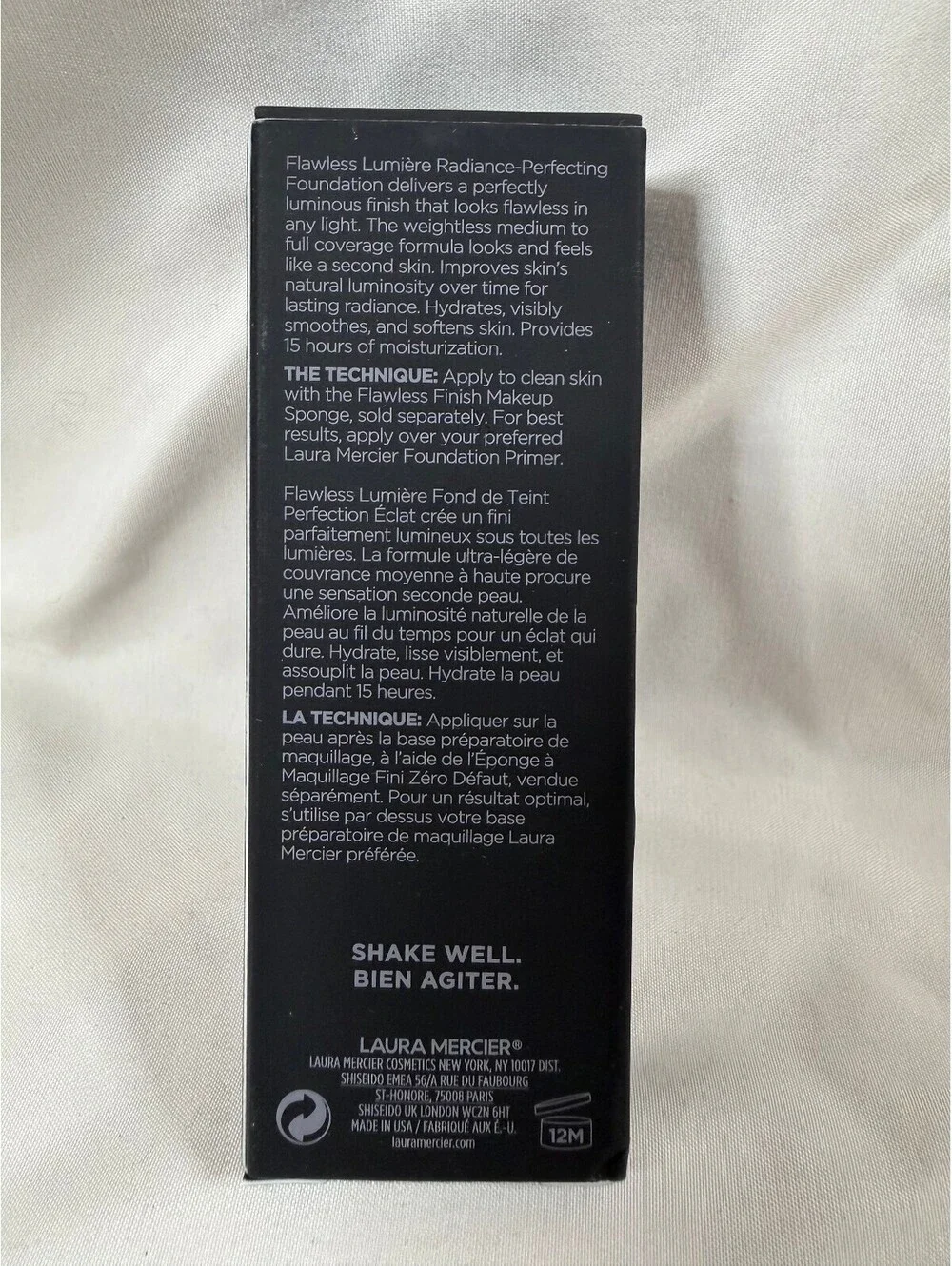 Laura Mercier Flawless Lumiere Radiance-Perfecting Foundation 1C1 Shell NWT